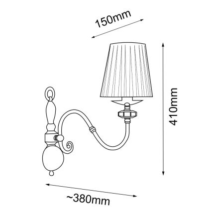 Amplex - Candeeiro de parede 1xE14/10W/230V
