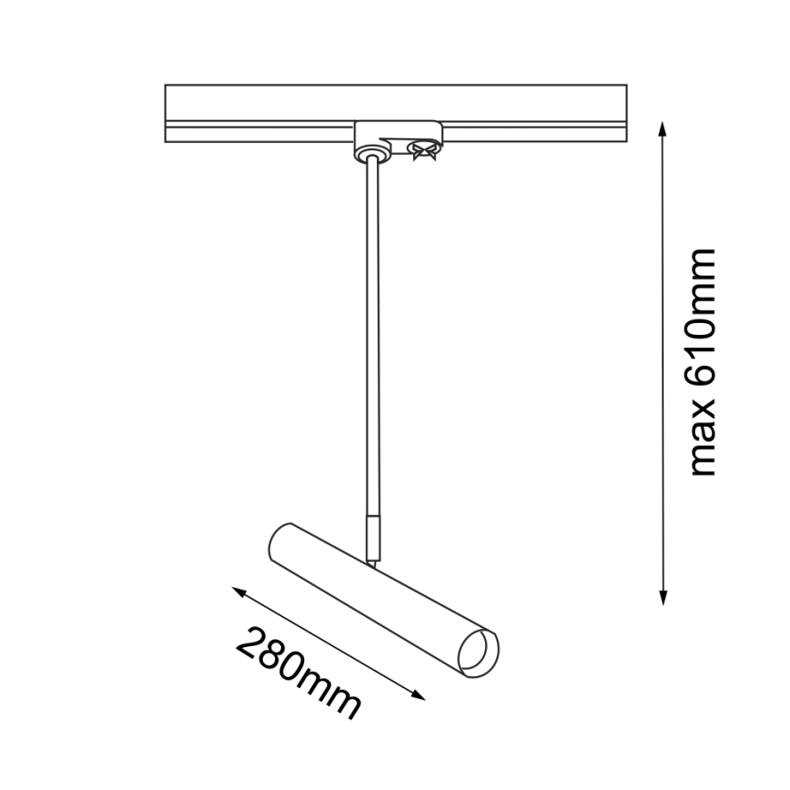 Amplex - Candelabro suspenso para sistema de carril 1xGU10-MR11/15W/230V preto/latão
