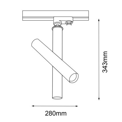 Amplex - Foco para sistema de carril 1xGU10-MR11/15W/230V preto/latão