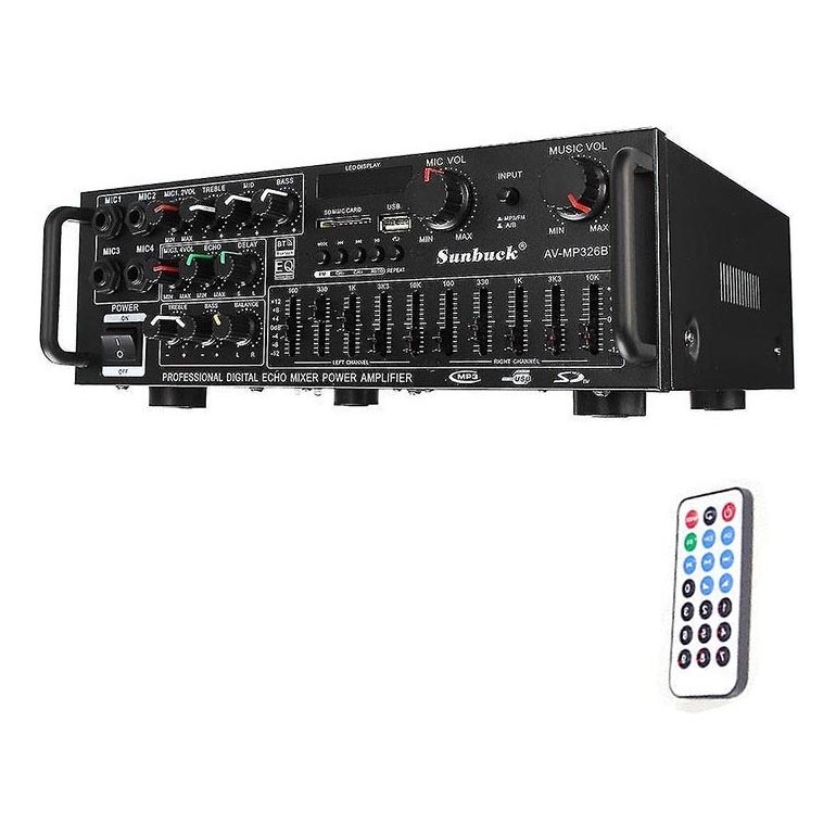 Amplificador com equalizador e leitor de MP3