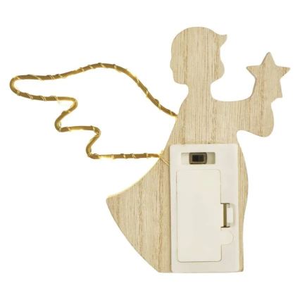 Anjo decorativo de Natal LED 8xLED/2xAAA