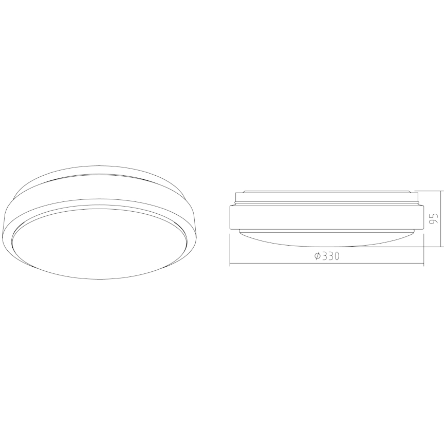 APLED - Candeeiro de teto LED LENS R TRICOLOR LED/18W/230V IP41 2700 - 6500K 1210lm