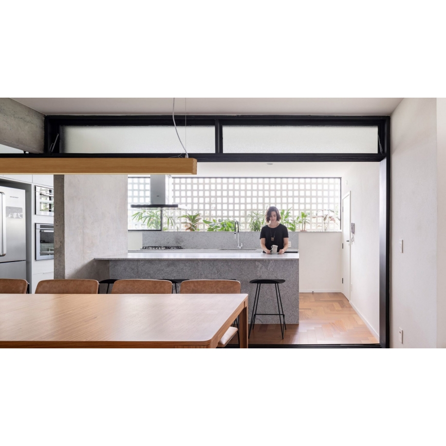 APLED - Candelabro suspenso LED LOOK LED/48W/230V 4000K 150 cm carvalho
