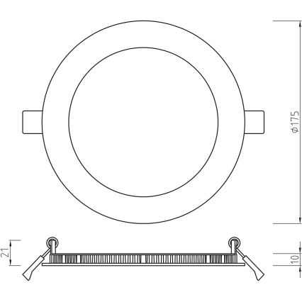 APLED - Foco de encastrar de casa de banho LED RONDO LED/12W/230V IP54 175 mm
