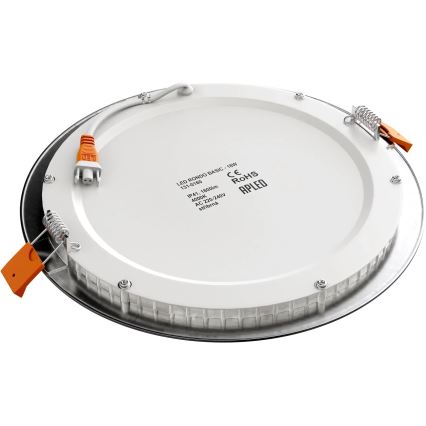 APLED - Foco de encastrar LED para casa de banho  RONDO LED/18W/230V IP40 diâmetro 22,5 cm cromado mate