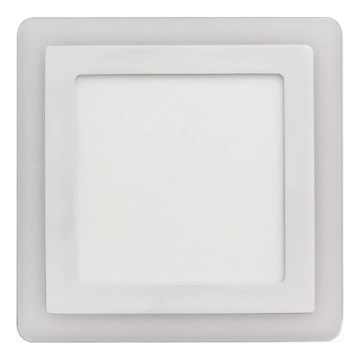 APLED - Foco de encastrar LED para casa de banho  SQUARE DUO LED/4W + LED/12W/230V IP41 3000/4000K 19,5x19,5 cm branco