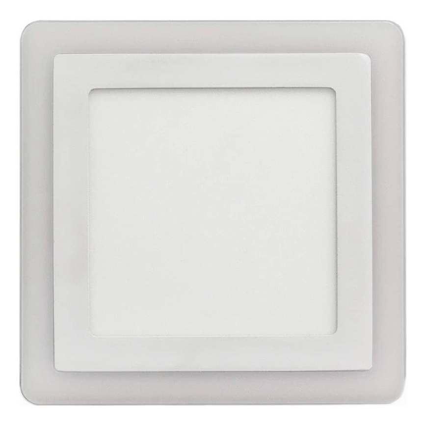 APLED - Foco de encastrar LED para casa de banho  SQUARE DUO LED/4W + LED/12W/230V IP41 3000/4000K 19,5x19,5 cm branco