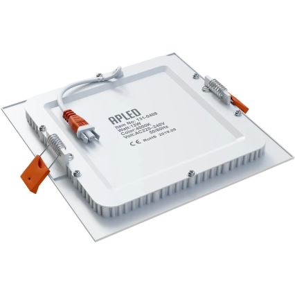 APLED - Foco de encastrar LED para casa de banho  SQUARE LED/12W/230V IP40 17x17 cm branco