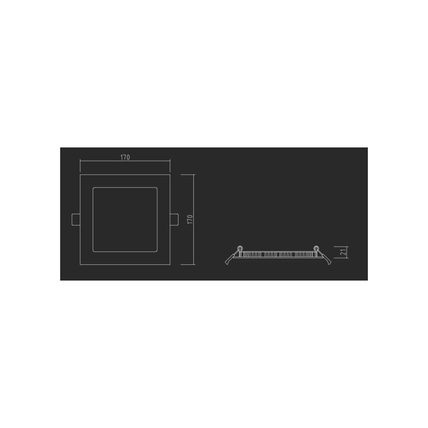 APLED - Foco de encastrar LED para casa de banho  SQUARE LED/12W/230V IP40 17x17 cm branco