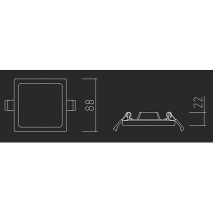 APLED - Foco de encastrar LED SQUARE SLIM LED/8W/230V 9x9 cm branco