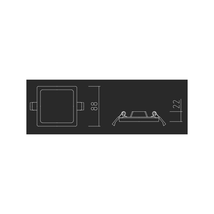 APLED - Foco de encastrar LED SQUARE SLIM LED/8W/230V 9x9 cm branco