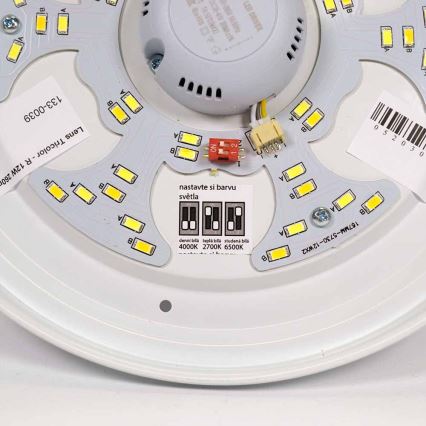 APLED - Iluminação de teto LED com sensor LENS PP TRICOLOR LED/18W/230V IP44 2700 - 6500K 1210lm