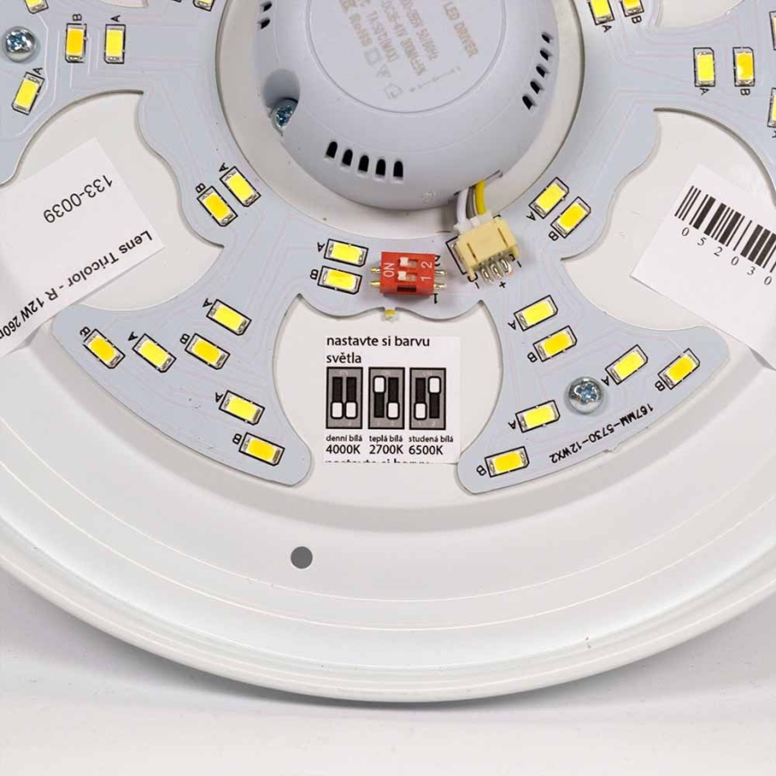 APLED - Iluminação de teto LED com sensor LENS PP TRICOLOR LED/18W/230V IP44 2700 - 6500K 1210lm