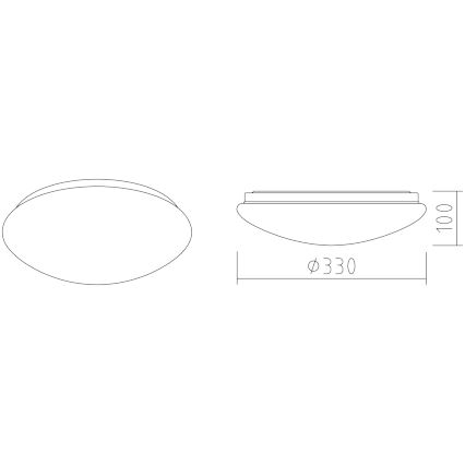 APLED - Iluminação de teto LED LENS P TRICOLOR LED/18W/230V IP41 2700 - 6500K 1210lm