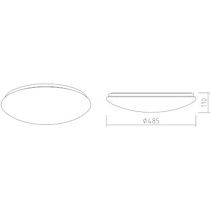 APLED - Iluminação de teto LED LENS P TRICOLOR LED/36W/230V IP41 2700 - 6500K 2520lm