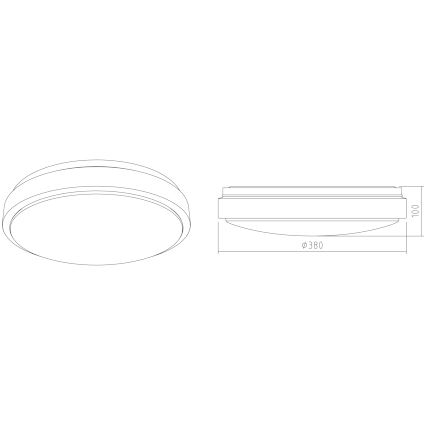 APLED - Iluminação de teto LED LENS R TRICOLOR LED/24W/230V IP41 2700 - 6500K 1680lm