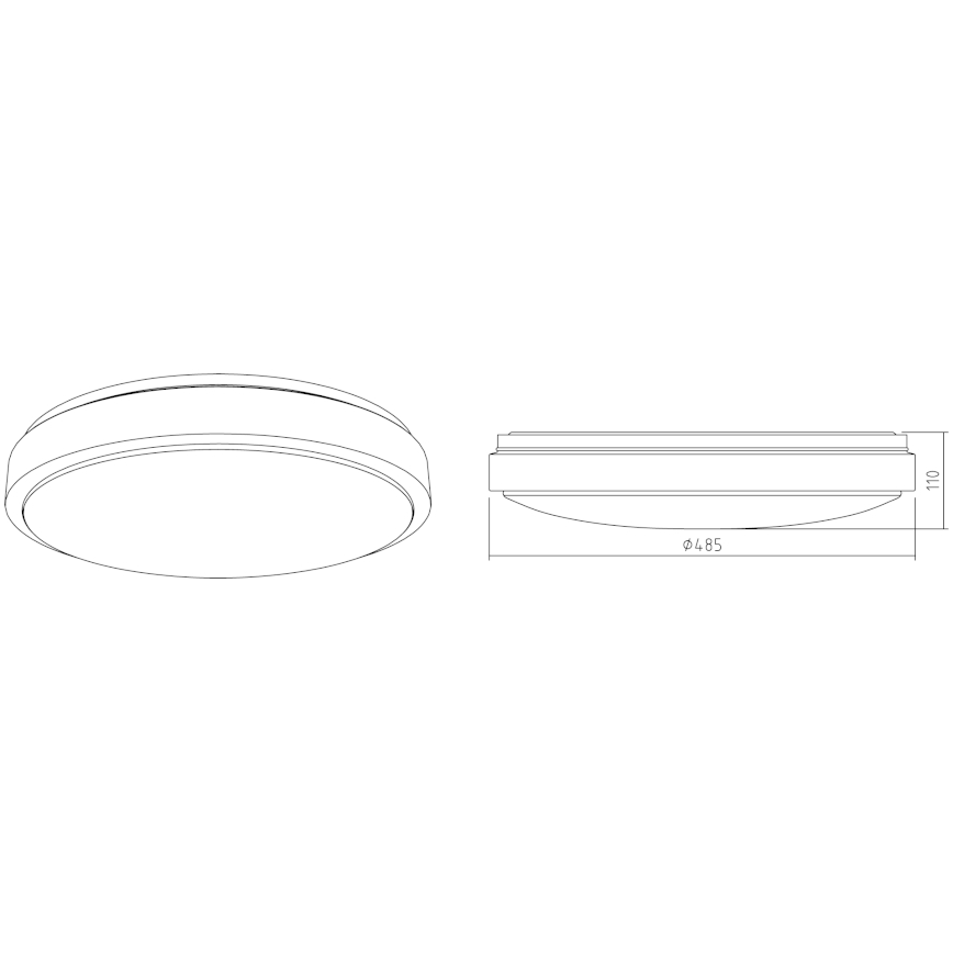 APLED - Iluminação de teto LED LENS R TRICOLOR LED/36W/230V IP41 2700 - 6500K 2520lm