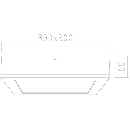 APLED - Iluminação de teto LED QUADRA LED/24W/230V carvalho