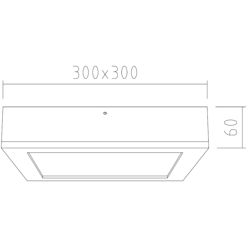 APLED - Iluminação de teto LED QUADRA LED/24W/230V carvalho