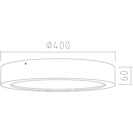 APLED - Iluminação de teto LED RONDO LED/36W/230V d. 40 cm carvalho