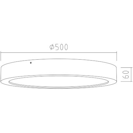 APLED - Iluminação de teto LED RONDO LED/48W/230V d. 50 cm carvalho
