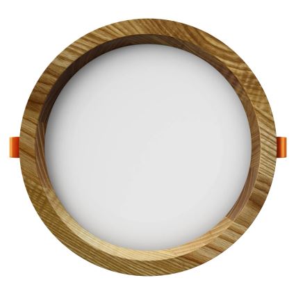APLED - Foco de encastrar LED RONDO WOODLINE LED/12W/230V 3000K diâmetro 20 cm cinza madeira maciça