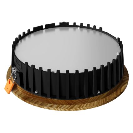 APLED - Foco de encastrar LED RONDO WOODLINE LED/12W/230V 3000K diâmetro 20 cm cinza madeira maciça