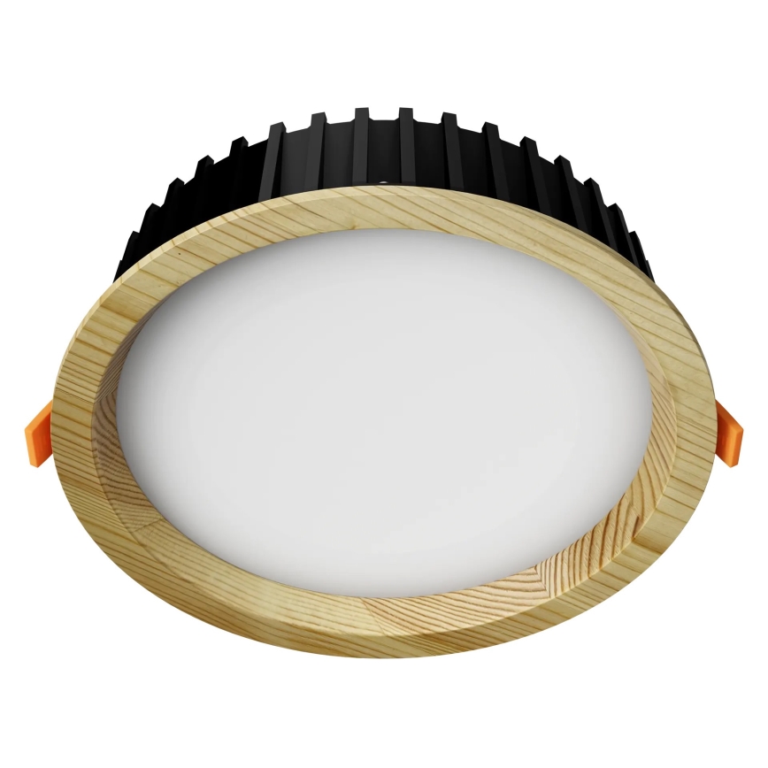 APLED - Foco de encastrar LED RONDO WOODLINE LED/12W/230V 3000K diâmetro 20 cm pinho madeira maciça