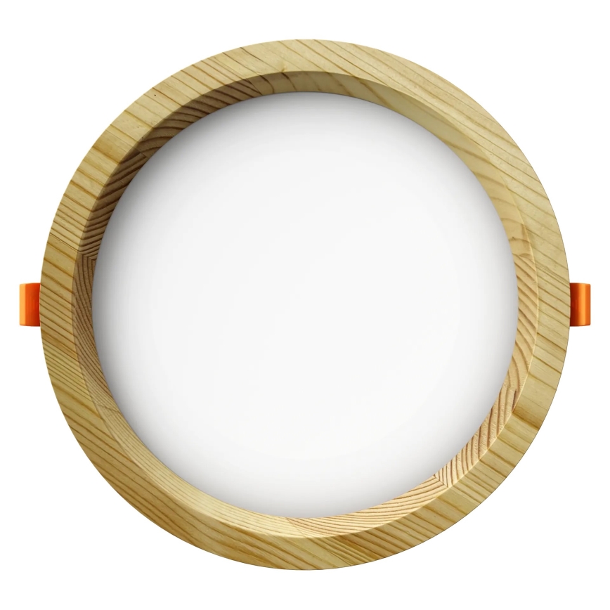 APLED - Foco de encastrar LED RONDO WOODLINE LED/12W/230V 3000K diâmetro 20 cm pinho madeira maciça