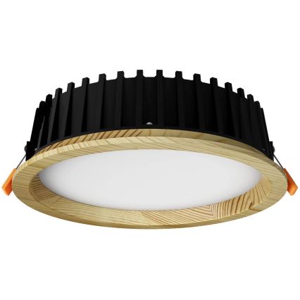 APLED - Foco de encastrar LED RONDO WOODLINE LED/12W/230V 4000K diâmetro 20 cm pinho madeira maciça
