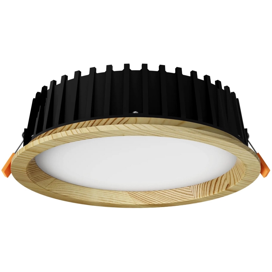 APLED - Foco de encastrar LED RONDO WOODLINE LED/12W/230V 4000K diâmetro 20 cm pinho madeira maciça