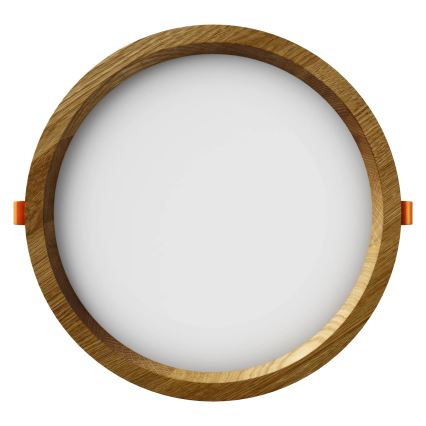APLED - Foco de encastrar LED RONDO WOODLINE LED/18W/230V 3000K diâmetro 26 cm carvalho madeira maciça