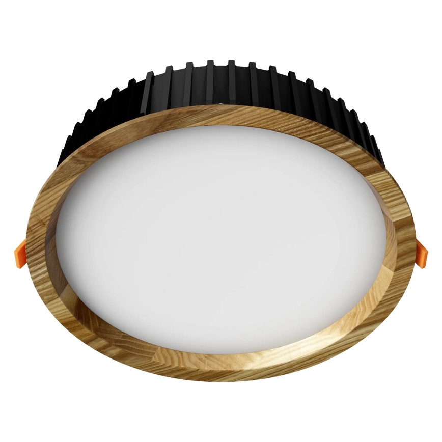 APLED - Foco de encastrar LED RONDO WOODLINE LED/18W/230V 3000K diâmetro 26 cm cinza madeira maciça