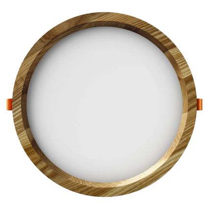 APLED - Foco de encastrar LED RONDO WOODLINE LED/18W/230V 3000K diâmetro 26 cm cinza madeira maciça