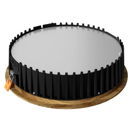 APLED - Foco de encastrar LED RONDO WOODLINE LED/18W/230V 3000K diâmetro 26 cm cinza madeira maciça