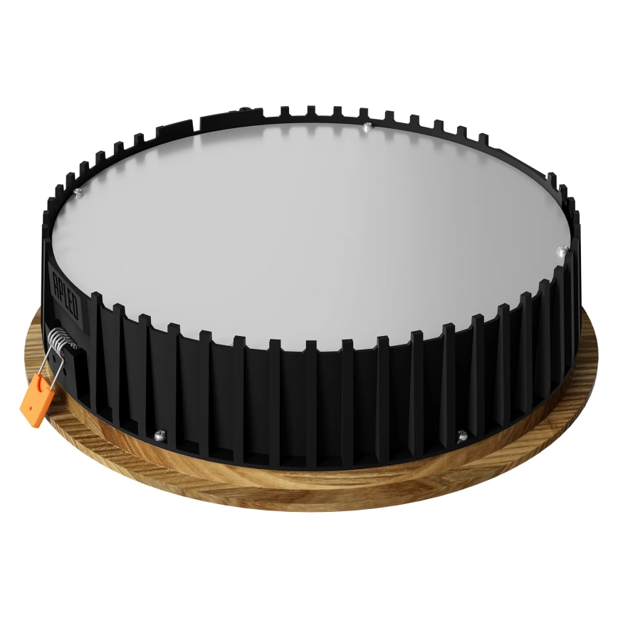 APLED - Foco de encastrar LED RONDO WOODLINE LED/18W/230V 3000K diâmetro 26 cm cinza madeira maciça