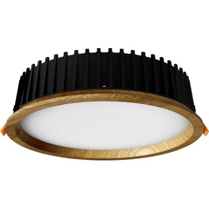 APLED - Foco de encastrar LED RONDO WOODLINE LED/18W/230V 4000K diâmetro 26 cm carvalho madeira maciça