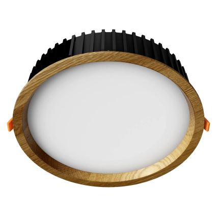 APLED - Foco de encastrar LED RONDO WOODLINE LED/18W/230V 4000K diâmetro 26 cm carvalho madeira maciça