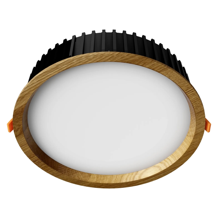 APLED - Foco de encastrar LED RONDO WOODLINE LED/18W/230V 4000K diâmetro 26 cm carvalho madeira maciça