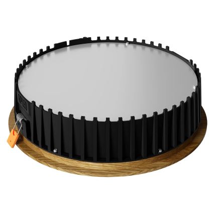 APLED - Foco de encastrar LED RONDO WOODLINE LED/18W/230V 4000K diâmetro 26 cm carvalho madeira maciça