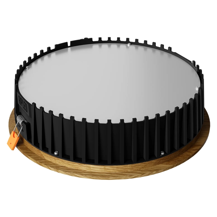 APLED - Foco de encastrar LED RONDO WOODLINE LED/18W/230V 4000K diâmetro 26 cm carvalho madeira maciça