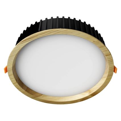 APLED - Foco de encastrar LED RONDO WOODLINE LED/18W/230V 4000K diâmetro 26 cm pinho madeira maciça
