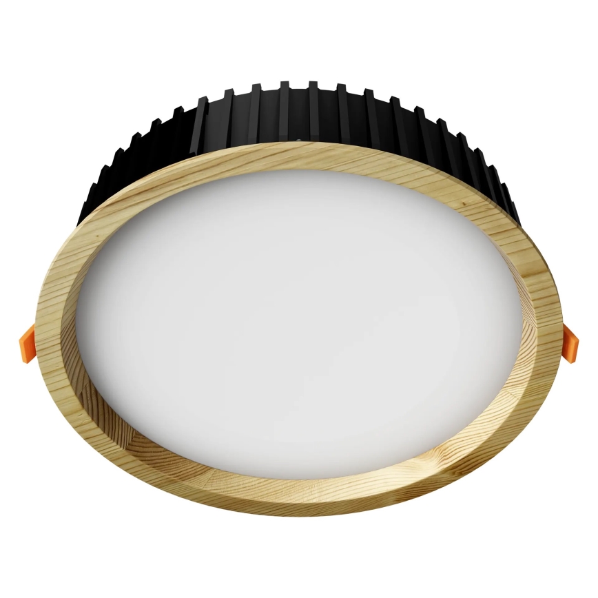 APLED - Foco de encastrar LED RONDO WOODLINE LED/18W/230V 4000K diâmetro 26 cm pinho madeira maciça