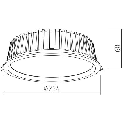 APLED - Foco de encastrar LED RONDO WOODLINE LED/18W/230V 4000K diâmetro 26 cm pinho madeira maciça