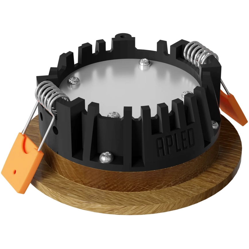 APLED - Foco de encastrar LED RONDO WOODLINE LED/3W/230V 3000K diâmetro 9 cm carvalho madeira maciça