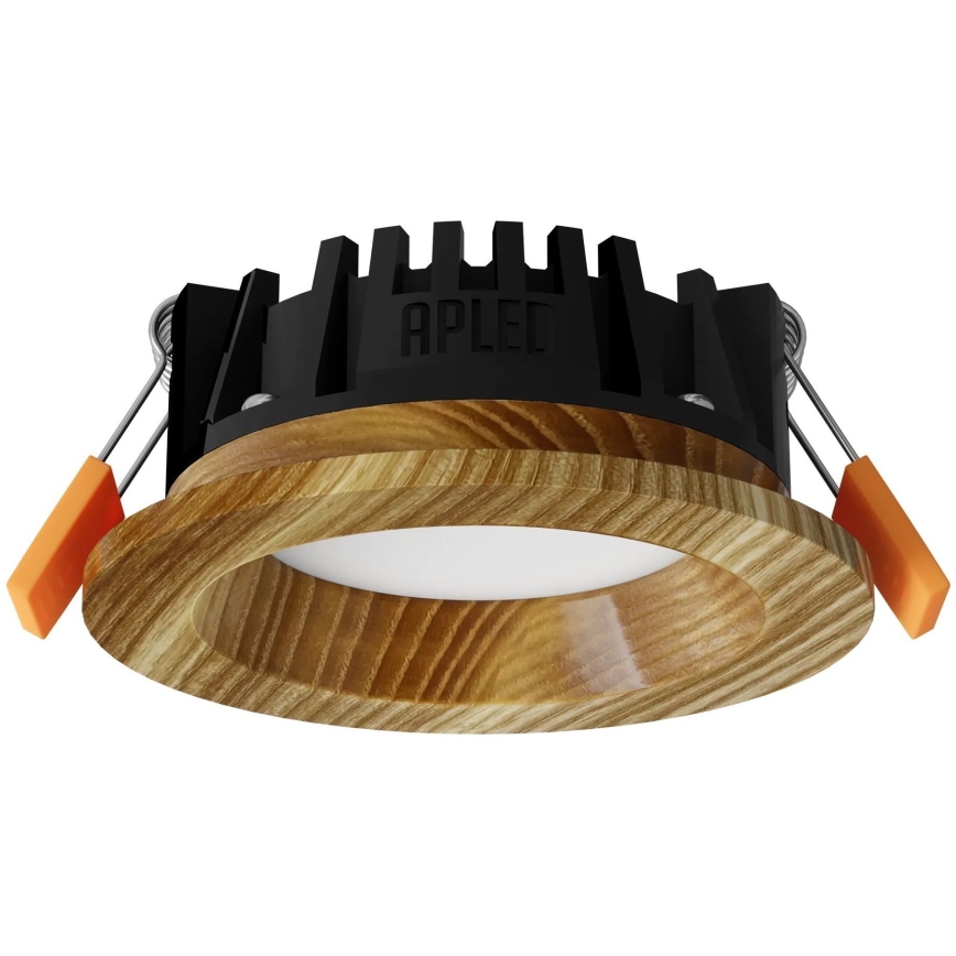 APLED - Foco de encastrar LED RONDO WOODLINE LED/3W/230V 3000K diâmetro 9 cm cinza madeira maciça