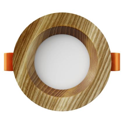 APLED - Foco de encastrar LED RONDO WOODLINE LED/3W/230V 3000K diâmetro 9 cm cinza madeira maciça