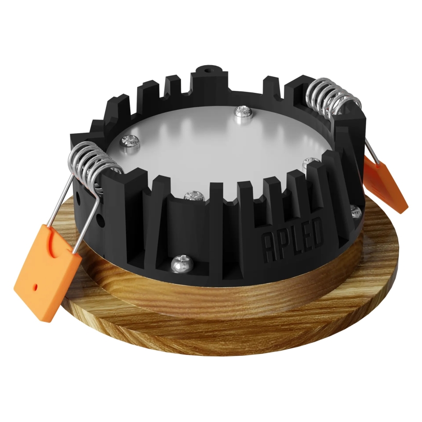 APLED - Foco de encastrar LED RONDO WOODLINE LED/3W/230V 3000K diâmetro 9 cm cinza madeira maciça