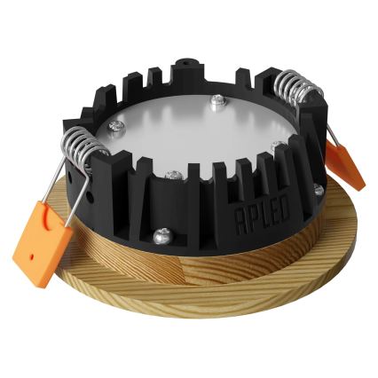 APLED - Foco de encastrar LED RONDO WOODLINE LED/3W/230V 3000K diâmetro 9 cm pinho madeira maciça