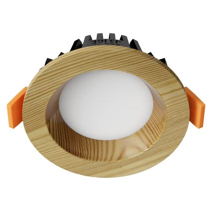 APLED - Foco de encastrar LED RONDO WOODLINE LED/3W/230V 4000K diâmetro 9 cm pinho madeira maciça